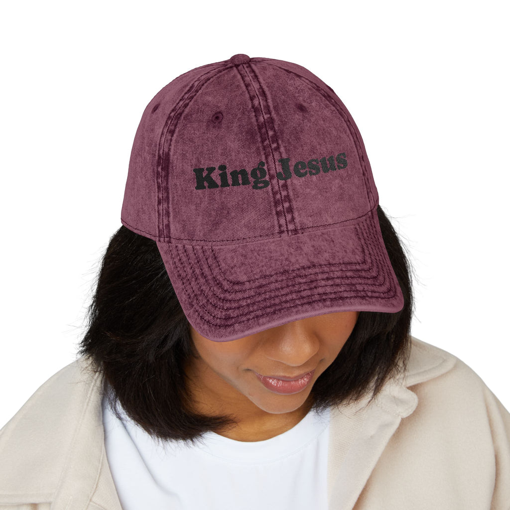 Vintage Embroidered King Jesus Cap