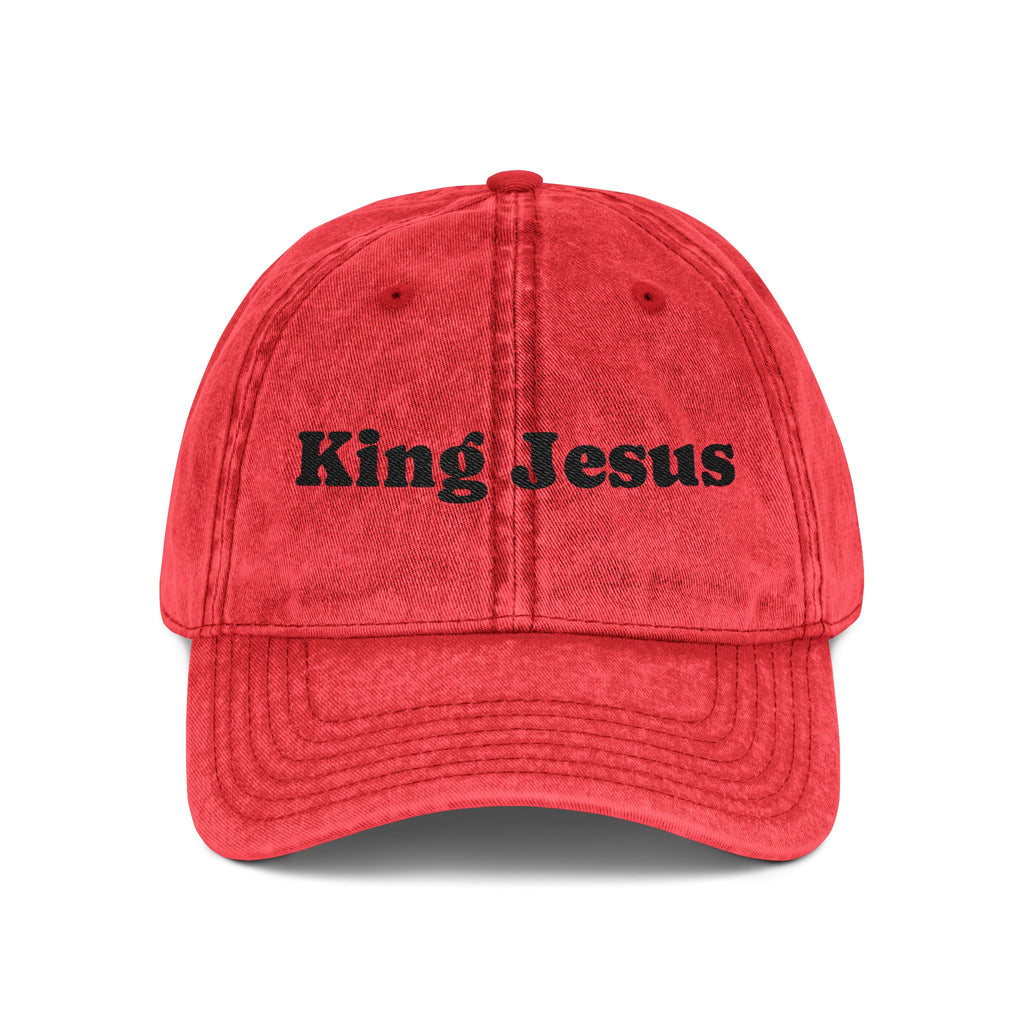 Vintage Embroidered King Jesus Cap