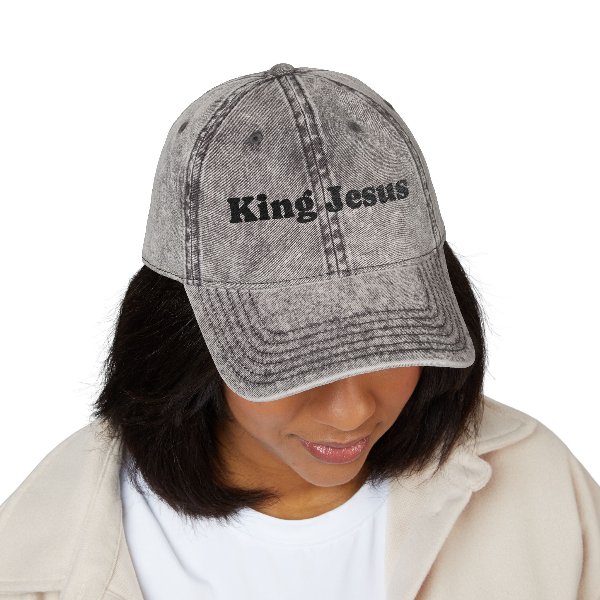 Vintage Embroidered King Jesus Cap