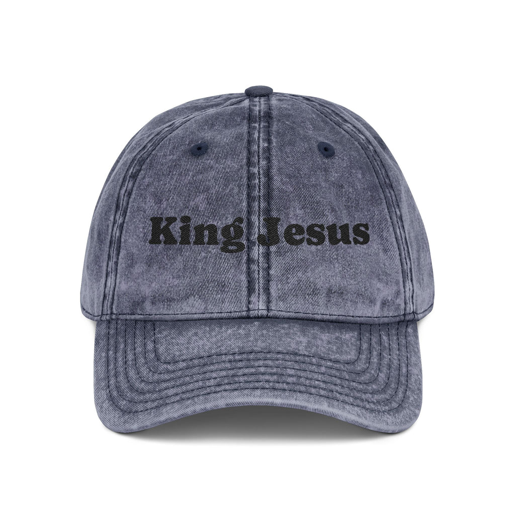 Vintage Embroidered King Jesus Cap
